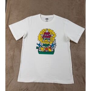 Uniqlo UT Keith Haring Pop Shop Tokyo T-shirt Mens Size M White Graphic EUC